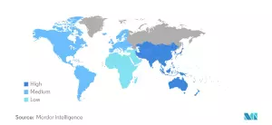 tasso di crescita del mercato globale dell'agricoltura di precisione per area geografica