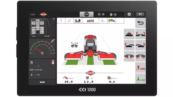 CCI 1200 terminal MaxiView functionality with large size display for greater comfort