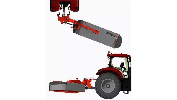 Grazie al dispositivo di sicurezza NON-STOP, le falciatrici GMD 3515 e GMD 4015 ruotano all’indietro in caso di ostacolo.