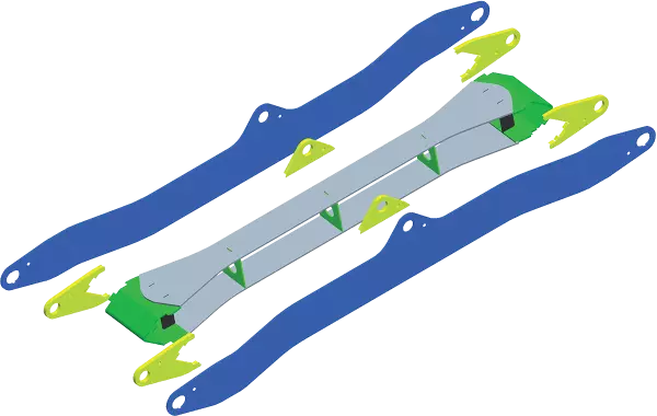 Gli acciai nobili denominati THLE (Limite lastico molto elevaato) conferiscono ai bracci decespugliatori PRO-LONGER GII il doppio della resistenza  e della flessibilità rispetto a una struttura tubolare classica.