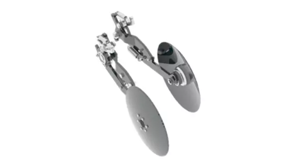 Vista 3D di un disco liscio della sarchiatrice ROWLINER