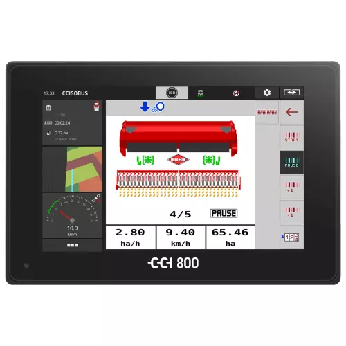 Terminale CCI 800 con schermata di lavoro SITERA