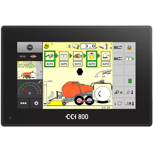 CCI 800 è un terminale ISOBUS con display a colori da 8"."