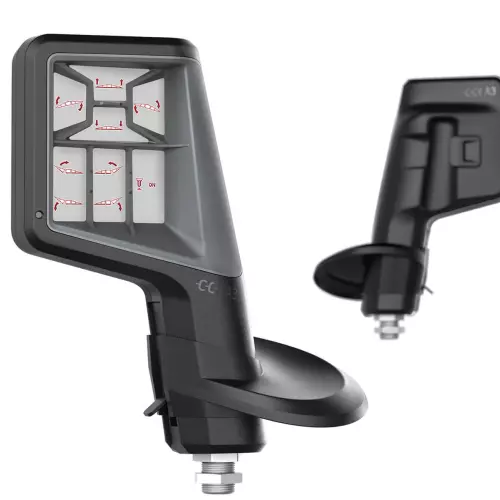 Joystick ISOBUS CCI A3 con visualizzazione delle icone e compatibilità AXIS