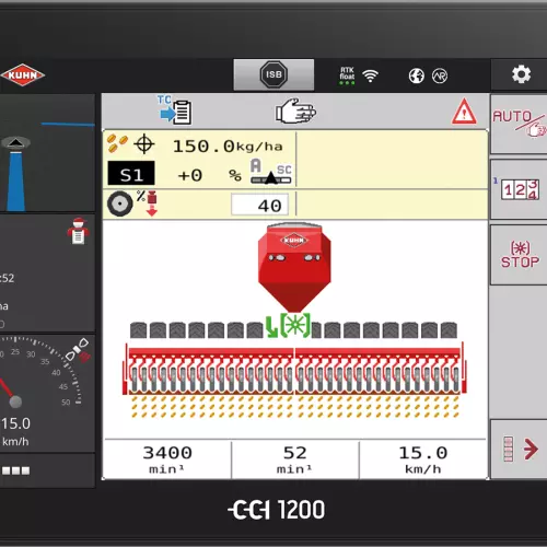 Terminale CCI 1200 con schermata di lavoro ESPRO