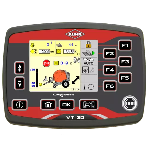Il monitor touchscreen della VT30 ha un display a colori da 3,5
