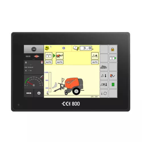 CCI 800 è un terminale ISOBUS con display a colori da 8"."