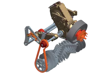 Gli ingranaggi e gli alberi assicurano una macchina perfettamente sincronizzata e di facile manutenzione.