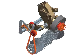 Gli ingranaggi e gli alberi assicurano una macchina perfettamente sincronizzata e di facile manutenzione.