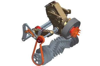 Gli ingranaggi e gli alberi assicurano una macchina perfettamente sincronizzata e di facile manutenzione.