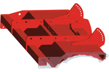 Telaio ampio e rigido sulle frese KUHN EL