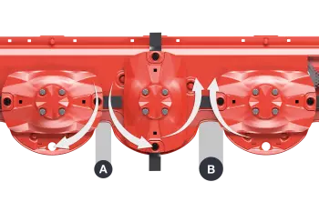 Distanza variabile tra i dischi sulla barra di taglio OPTIDISC ELITE