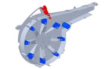 KUHN PRIMOR 4260 M CUT CONTROL è inoltre completamente equipaggiata per il taglio!
