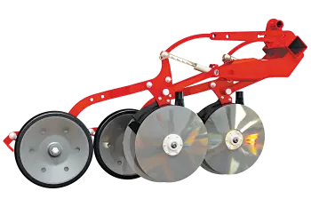 Elemento di semina SEEDFLEX sulla seminatrice serie VENTA 1030 con doppi dischi sfalsati montati su parallelogramma